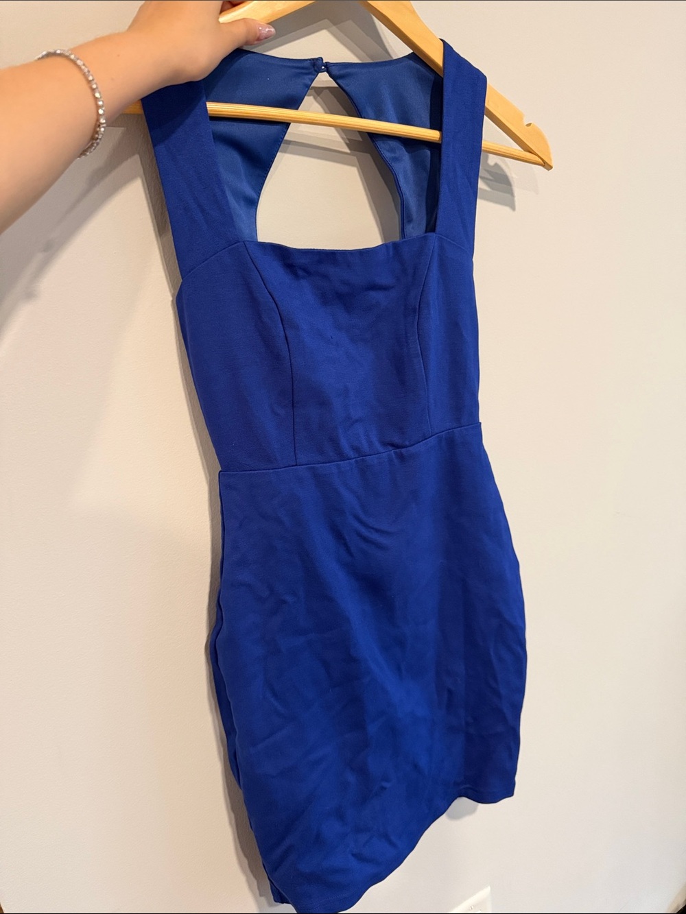 Lulu's Royal Blue Square Neck Bodycon Dress